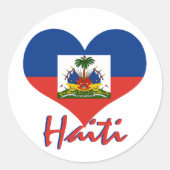 Haïti Ronde Sticker (Voorkant)