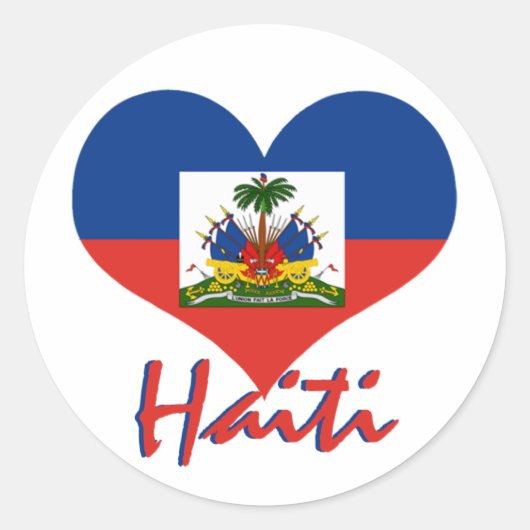 Haïti Ronde Sticker (Voorkant)
