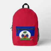 Haïti, Rood, rugzak, Haïtiaanse vlag / Custom Bedrukte Rugzak (Voorkant)