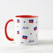 Haiti Roots Pattern Mug | Caribbean Flag Mok (Links)