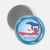 Haïti Round Button.ai Magneet (Voorkant / Achterkant)