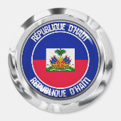 Haïti Round Emblem Magneet (Voorkant)