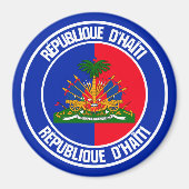 Haïti Round Emblem Magneet (Voorkant)