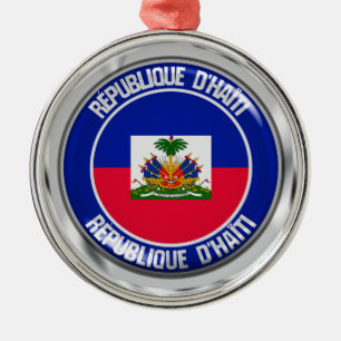 Haïti Round Emblem Metalen Ornament