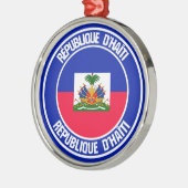 Haïti Round Emblem Metalen Ornament (Links)