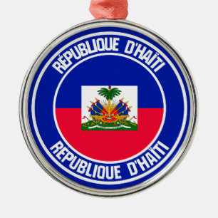 Haïti Round Emblem Metalen Ornament
