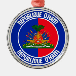 Haïti Round Emblem Metalen Ornament