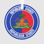 Haïti Round Emblem Ornament (achterkant)