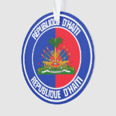 Haïti Round Emblem Ornament (voorkant)