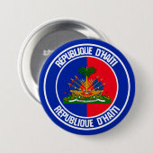 Haïti Round Emblem Ronde Button 7,6 Cm (Voorkant /achterkant)