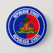 Haïti Round Emblem Ronde Button 7,6 Cm (Voorkant)