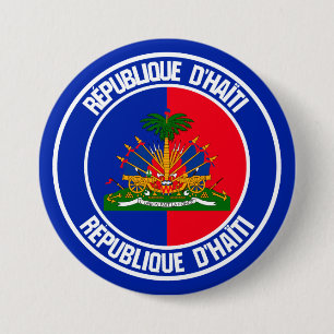 Haïti Round Emblem Ronde Button 7,6 Cm