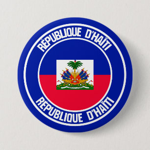 Haïti Round Emblem Ronde Button 7,6 Cm