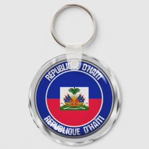 Haïti Round Emblem Sleutelhanger