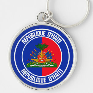 Haïti Round Emblem Sleutelhanger