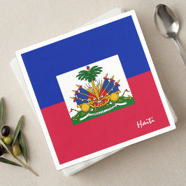 Haiti servetten, Haïtiaanse vlag feest / sportfans Servet