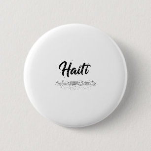 Haiti Silhouette Reis Vakantie Outfits Ronde Button 5,7 Cm
