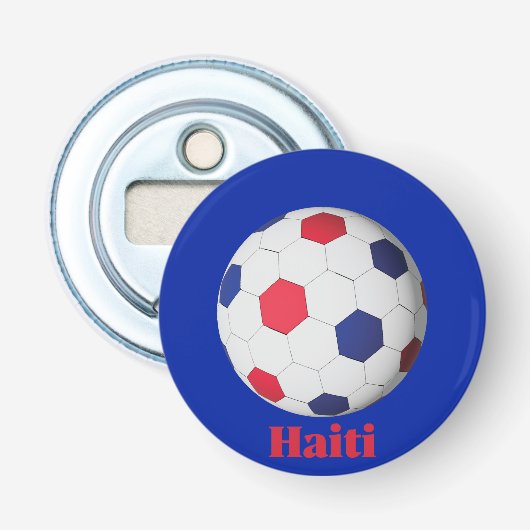 Haiti Soccer Button Flesopener (Voorkant)