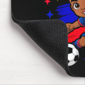 Haiti Soccer Kid Haitian Flag Soccer Player Footba Muismat (Hoek)