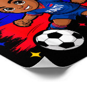Haiti Soccer Kid Haitian Flag Soccer Player Footba Poster (Hoek)