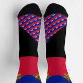 Haïti Sokken, Haïtiaanse vlag kleuren / sport Sokken (Top)