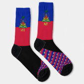 Haïti Sokken, Haïtiaanse vlag kleuren / sport Sokken (Rechts)