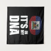 Haïti staat in mijn DNA-vingerafdruk Haïtiaanse vl Wandkleed (Voorkant (horizontaal))