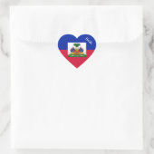 Haïti Sticker, Hart, Patriottische Haïtiaanse Vlag Hart Sticker (Tas)