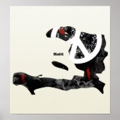 Haïti Trendy Peace Sign met Haïtiaanse kaart Poster (Voorkant)