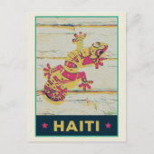 Haïti typisch kleurrijk gekko-briefkaart briefkaart (Voorkant)
