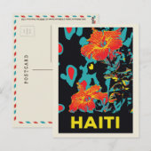 Haïti typische caribische hibiscus briefkaart (Voorkant / Achterkant)