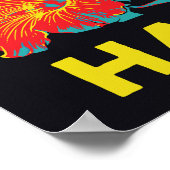 Haïti typische caribische hibiscus poster (Hoek)