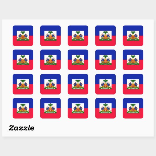 Haïti Vierkante Sticker (Vel)