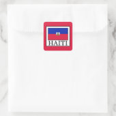 Haïti Vierkante Sticker (Tas)