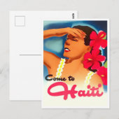 Haïti vintage-briefkaart briefkaart (Voorkant / Achterkant)