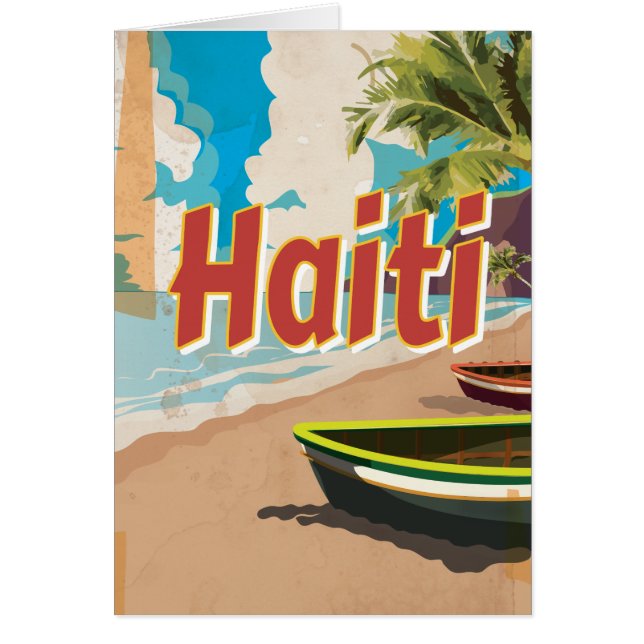 Haïti Vintage vakantieposter (Voorkant)