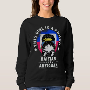 Haiti Vlag Antigua&Barbuda Volwassen Vrouwen Meisj Trui