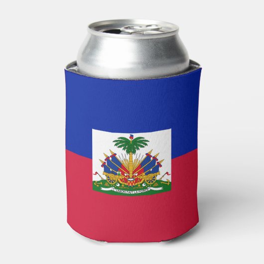Haiti Vlag Blikjeskoeler (Blikje Voorkant)