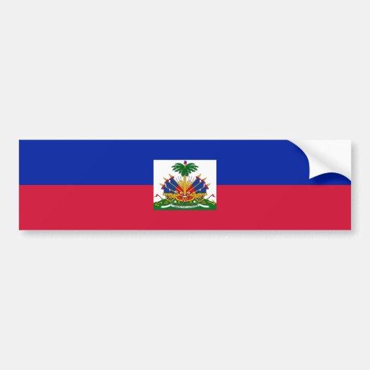 Haiti Vlag Bumpersticker (Voorkant)