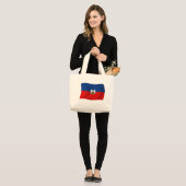 Haïti-vlag Canvas tas (Voorkant (model))