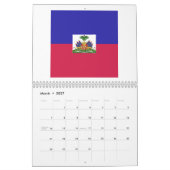 Haïti-vlag Emblem Kalender (Mar 2027)