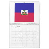 Haïti-vlag Emblem Kalender (Feb 2027)