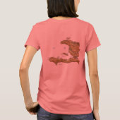 Haïti vlag en Kaart dk T-Shirt (Achterkant)