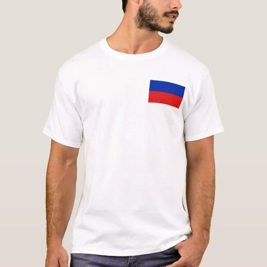 Haïti vlag en kaart T-Shirt (Voorkant)