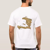 Haïti vlag en kaart T-Shirt (Achterkant)