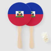 Haiti Vlag Handwaaier (Voorkant en achterkant)