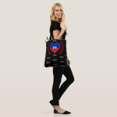 Haïti Vlag & Hart, Haïtiaanse Vlag mode / sport Tote Bag (Op model)