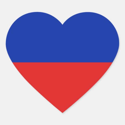 Haiti Vlag Hart Sticker (Voorkant)