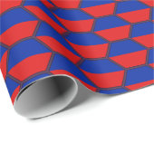 Haïti vlag Honeycomb Wrapping Paper Cadeaupapier (Rol Hoek)