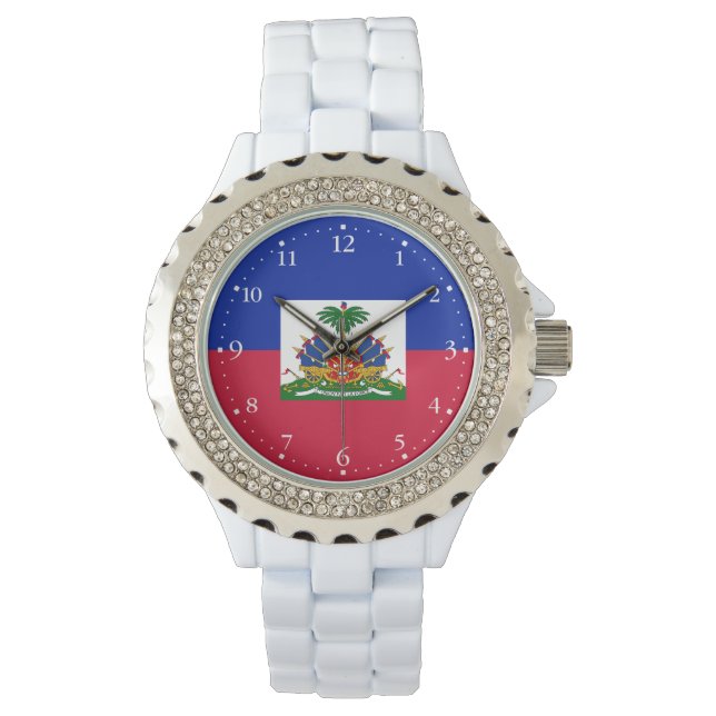 Haiti Vlag Horloge (Voorkant)